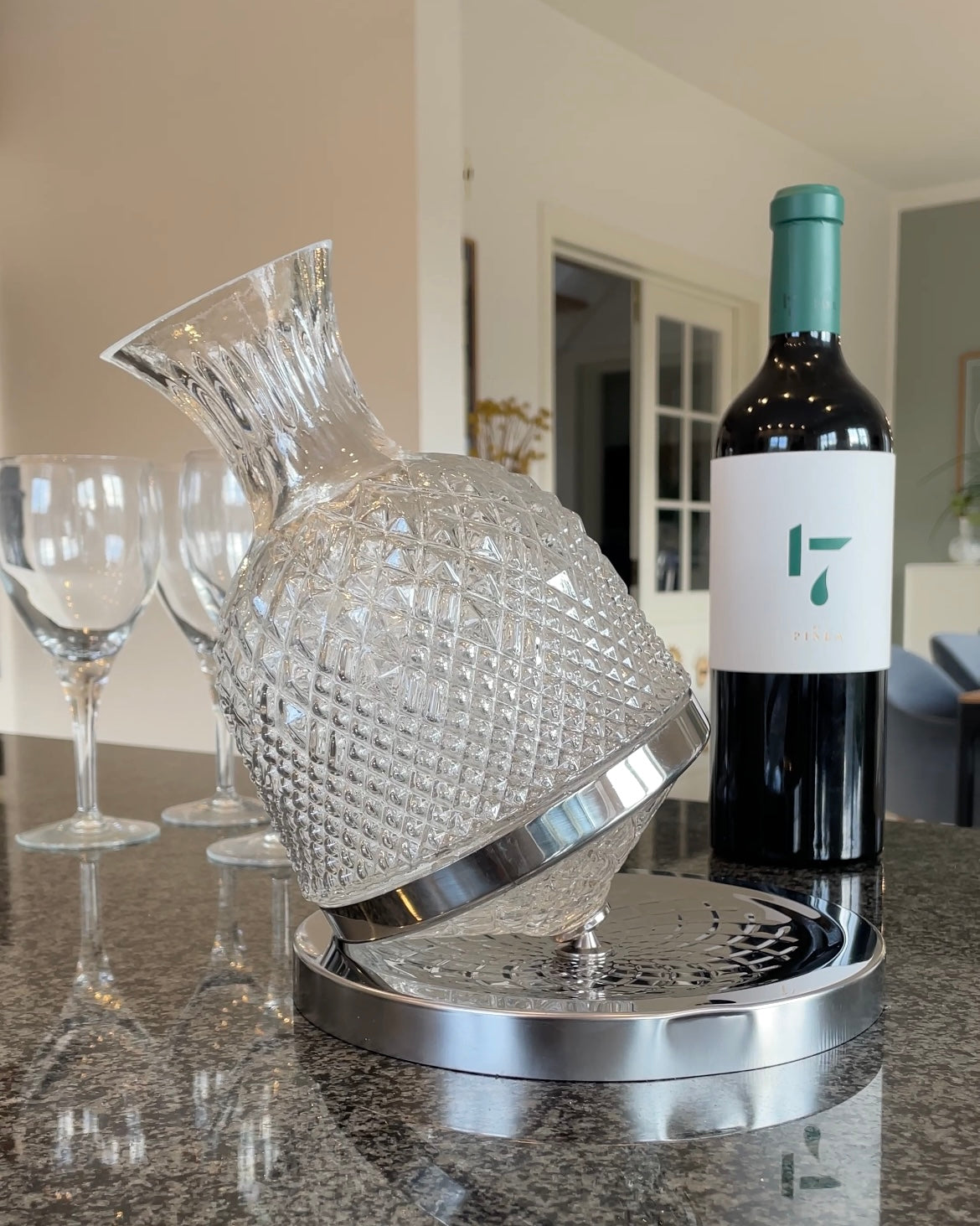 Klassisk Karaffel, Proptrækker & Vinkøler – JULETILBUD